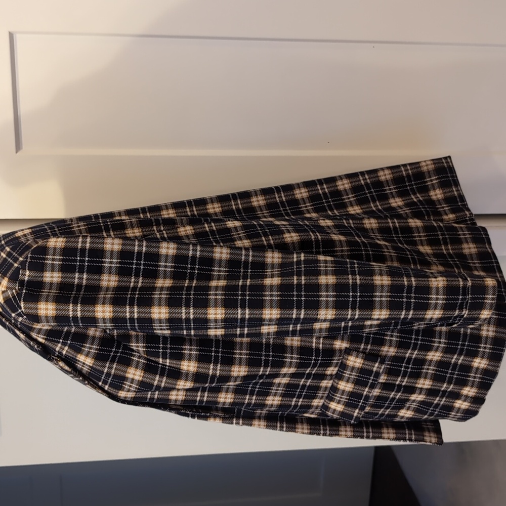 Liverpool Los Angeles Boyfriend Blazer Tartan Plaid Knit L Like New - Picture 7 of 8